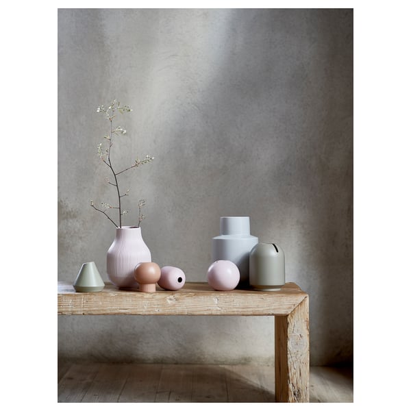 GRADVIS vase, pink, 21 cm