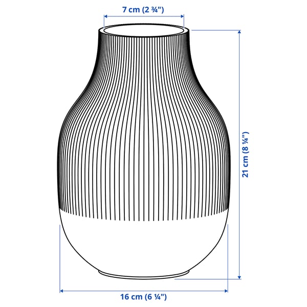 GRADVIS vase, pink, 21 cm