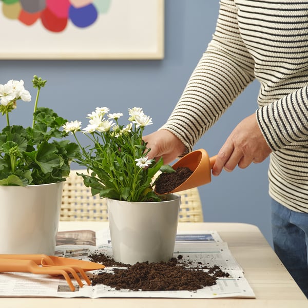GRÄSMARÖ - GRÄSMARÖ 3-piece gardening set, in/outdoor orange