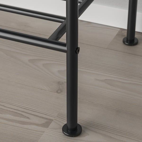 GRÅFJÄLLET - GRÅFJÄLLET Clothes rack with shoe storage, anthracite, 90x36x175 cm