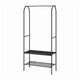 GRÅFJÄLLET clothes rack with shoe storage, anthracite, 90x36x175 cm