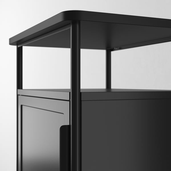 GRÅFJÄLLET - GRÅFJÄLLET Bedside table, anthracite, 45x36x59 cm