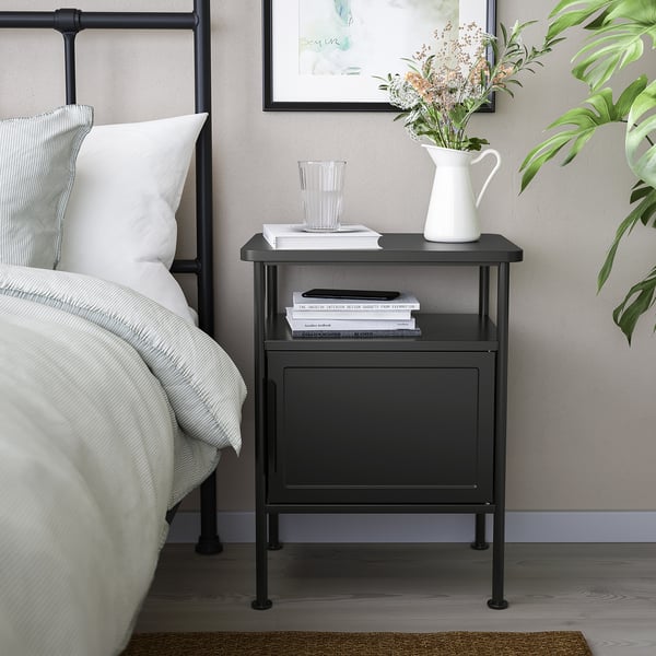 GRÅFJÄLLET - GRÅFJÄLLET Bedside table, anthracite, 45x36x59 cm