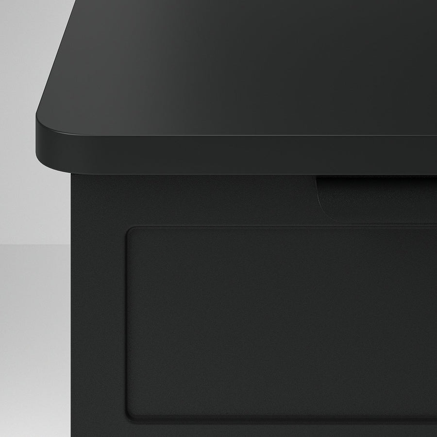 GRÅFJÄLLET wall-mounted bedside table, anthracite, 42x31x29 cm