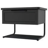 GRÅFJÄLLET wall-mounted bedside table, anthracite, 42x29x31 cm