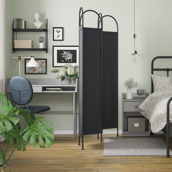 GRÅFJÄLLET room divider, anthracite, 150x175 cm