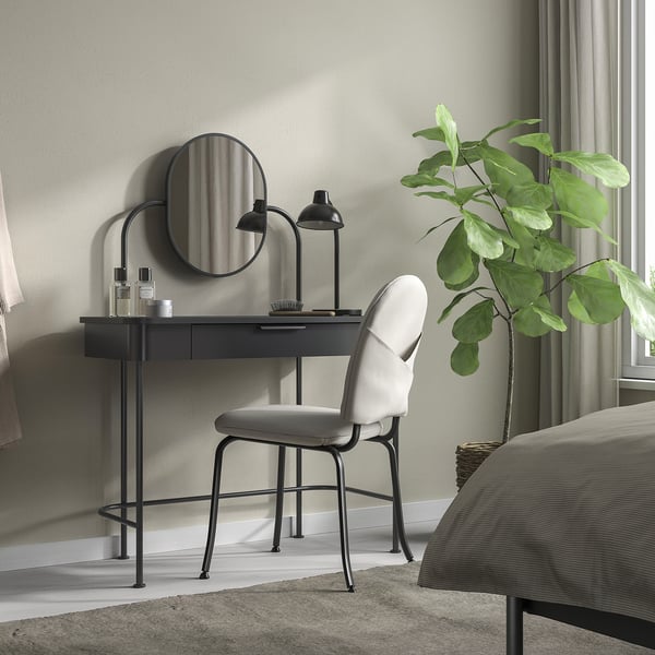 GRÅFJÄLLET dressing table, anthracite, 100x42 cm