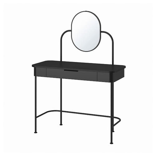 GRÅFJÄLLET dressing table, anthracite, 100x42 cm