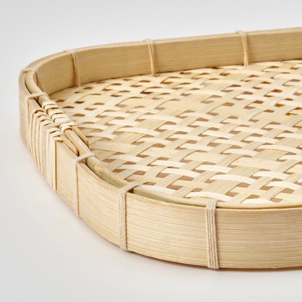 GRÅMÖRT tray, bamboo, 71x27 cm