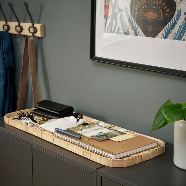 GRÅMÖRT tray, bamboo, 71x27 cm
