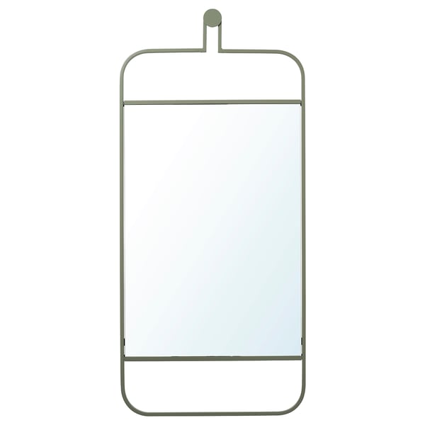 GRANVÅG mirror, wall hanging/green, 50x110 cm
