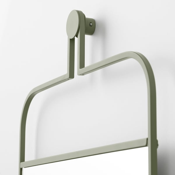 GRANVÅG mirror, wall hanging/green, 50x110 cm