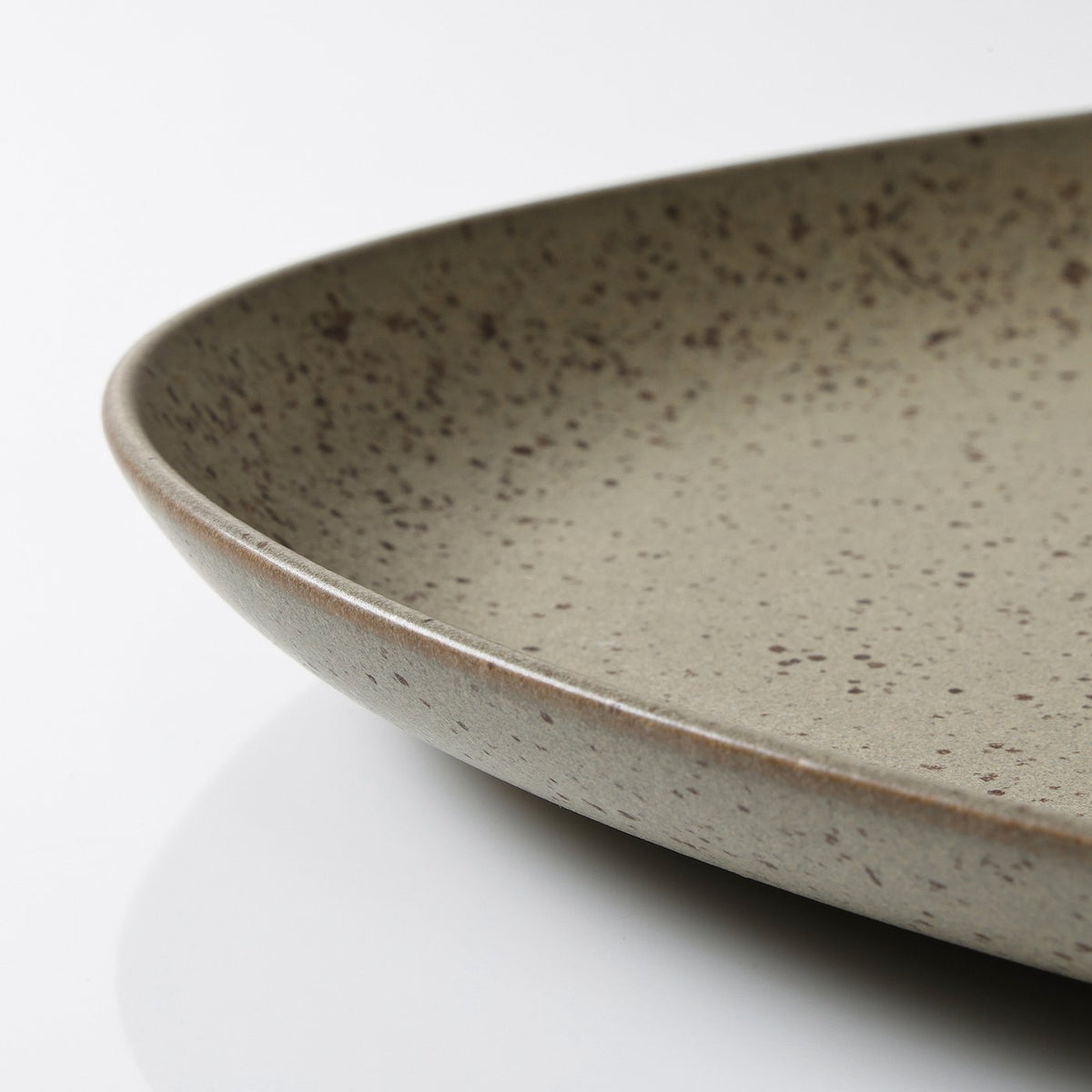 GRÅRÄV serving plate, green-grey, 38 cm