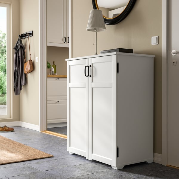 GREÅKER cabinet with drawers, white, 84x101 cm
