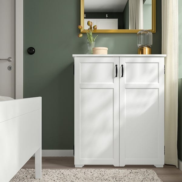 Ikea GREÅKER - Cabinet with drawers, white, 84x101 cm
