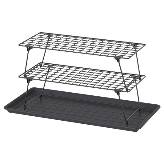 GREJIG / BAGGMUCK hallway furniture, set of 3, grey