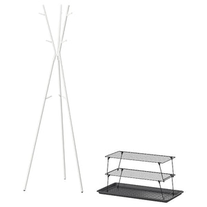 Ikea GREJIG / EKRAR - Hallway furniture, set of 4, white/grey