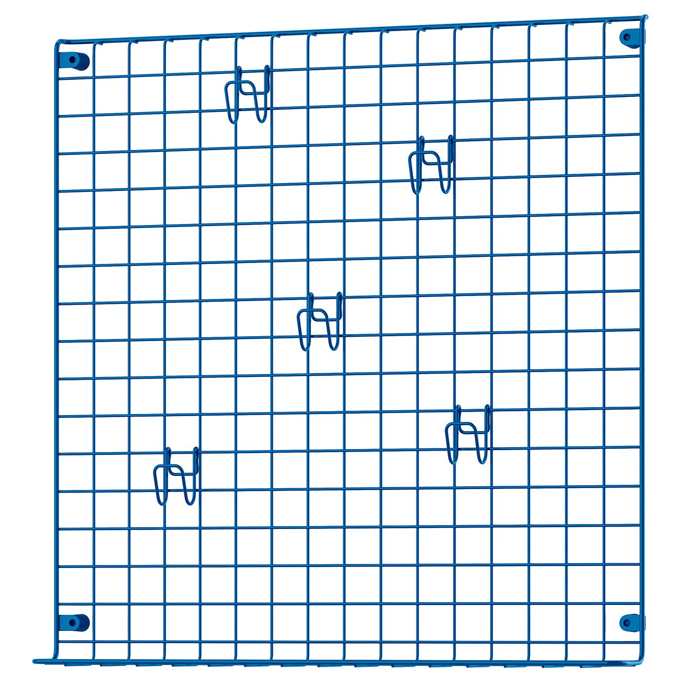 GREJIG wall grid with rail, blue, 58x59 cm