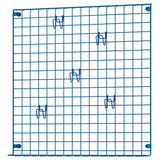 GREJIG wall grid with rail, blue, 58x59 cm