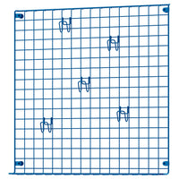 GREJIG wall grid with rail, blue, 58x59 cm