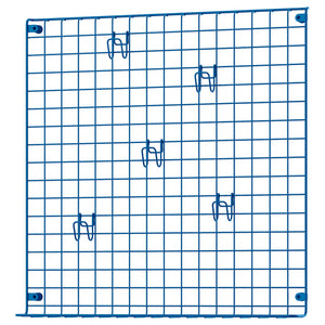 GREJIG wall grid with rail, blue, 58x59 cm
