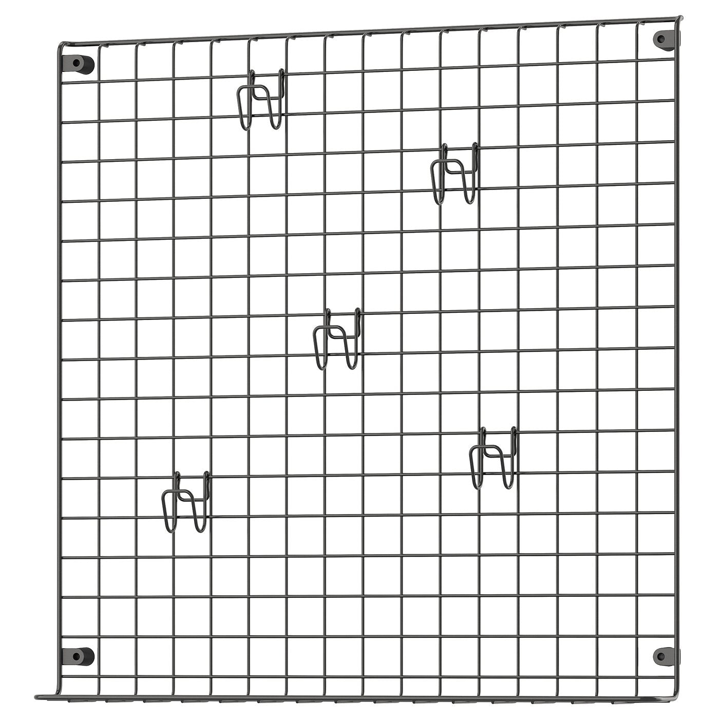 GREJIG wall grid with rail, grey, 58x59 cm