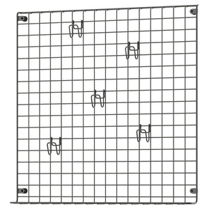 GREJIG wall grid with rail, grey, 58x59 cm