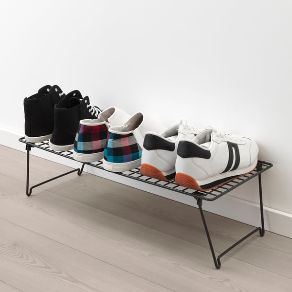 GREJIG shoe rack, grey, 58x27x17 cm