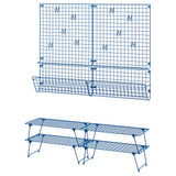 GREJIG hallway furniture, set of 8, blue