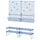GREJIG hallway furniture, set of 8, blue