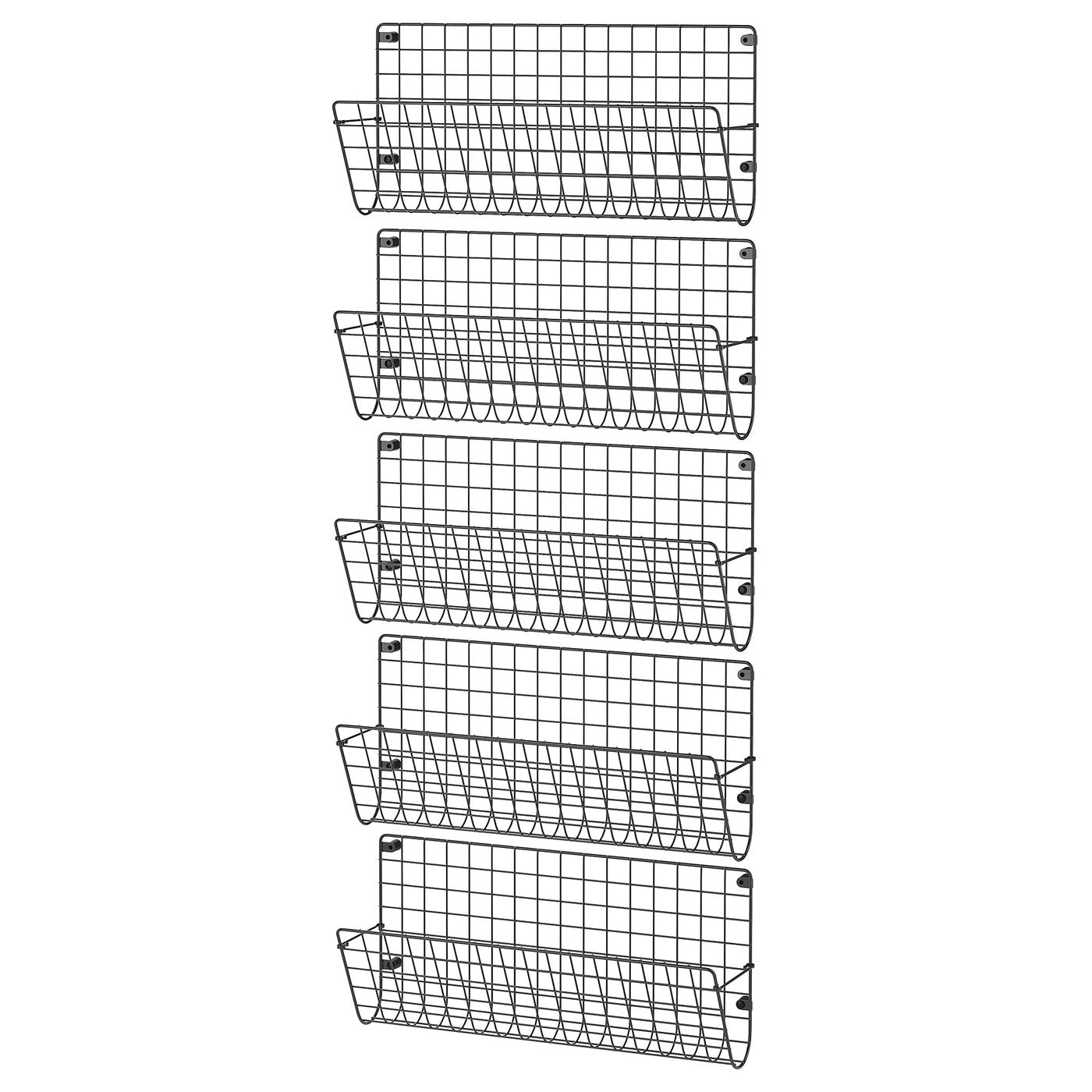 GREJIG hallway furniture, set of 5, grey