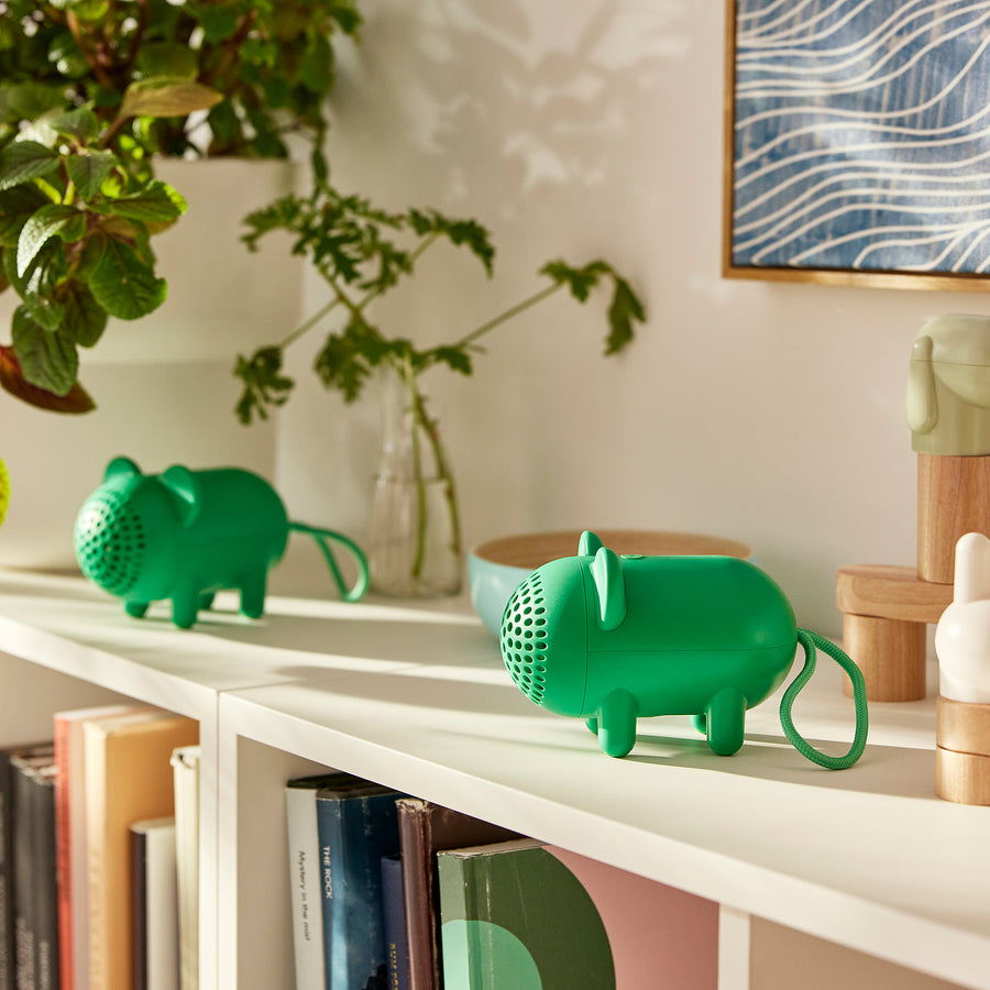 GREJSIMOJS portable Bluetooth speaker, mouse/green, 13x8.6 cm