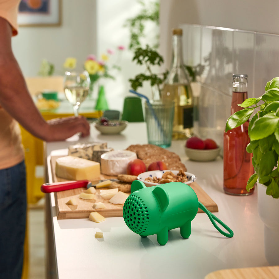 GREJSIMOJS portable Bluetooth speaker, mouse/green, 13x8.6 cm