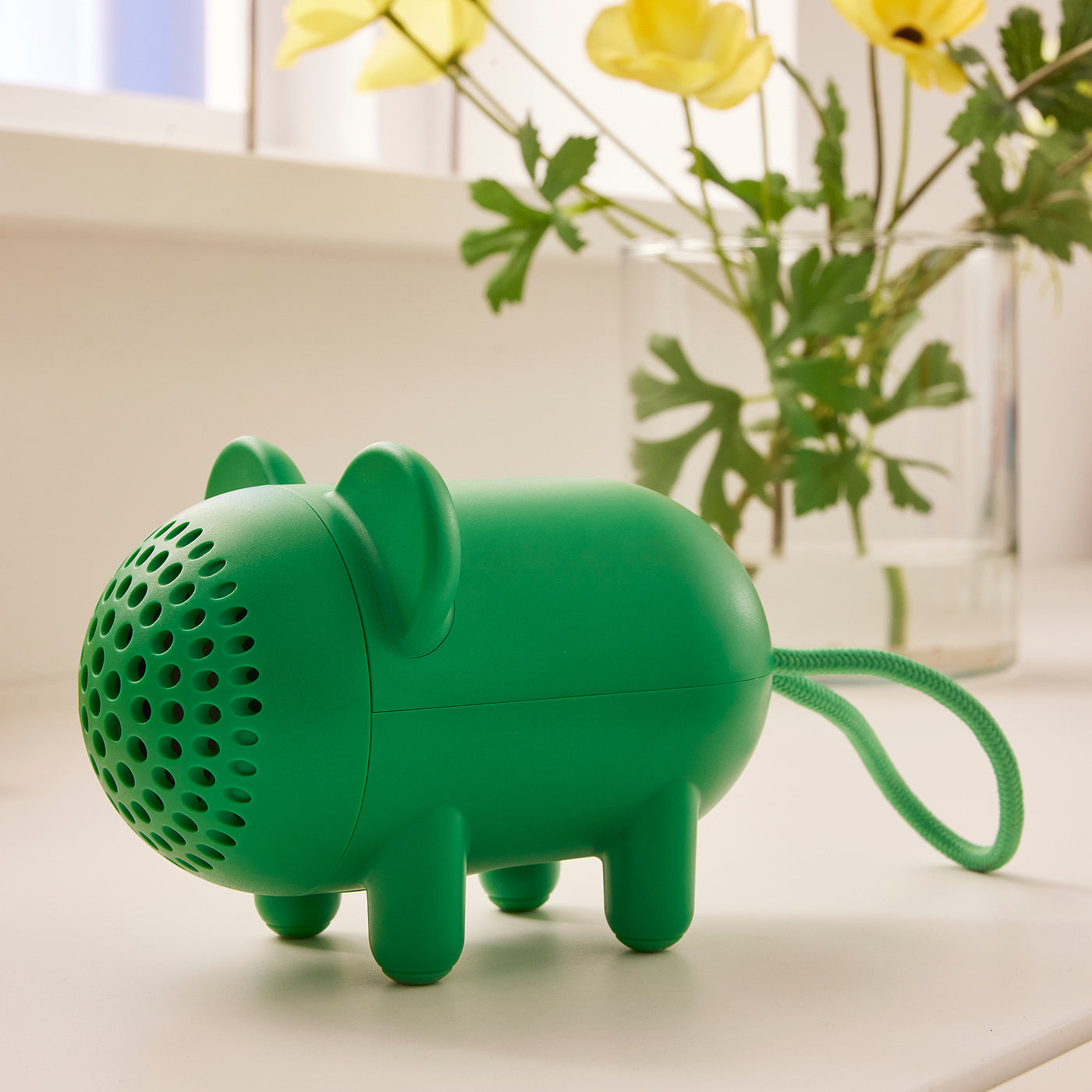 GREJSIMOJS portable Bluetooth speaker, mouse/green, 13x8.6 cm