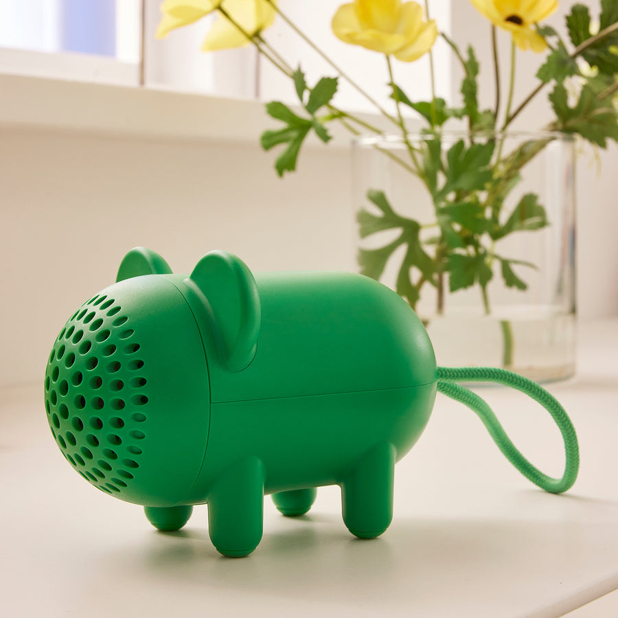 GREJSIMOJS portable Bluetooth speaker, mouse/green, 13x8.6 cm