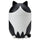 GREJSIMOJS storage with lid, cat-shaped black/white, 15 cm
