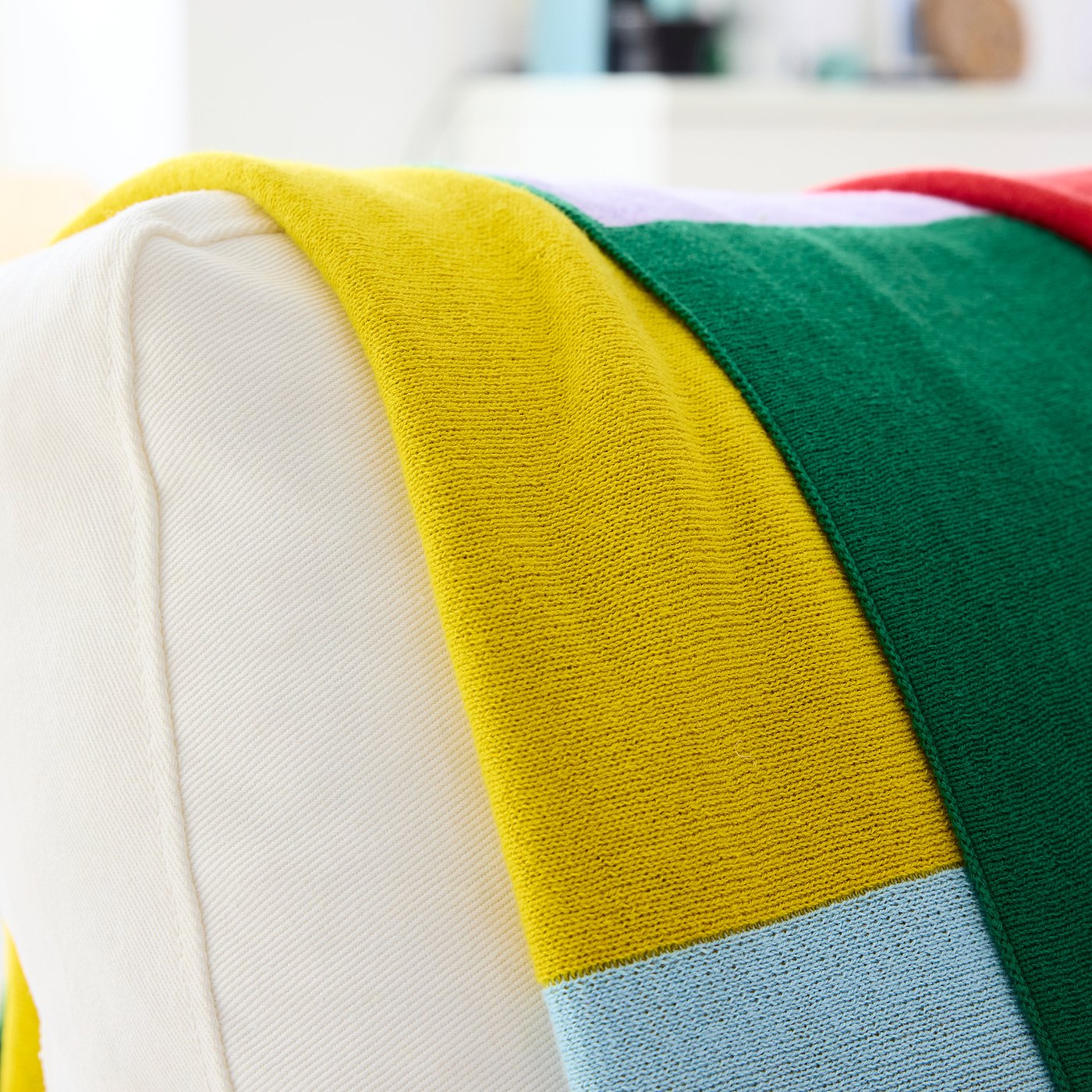 GREJSIMOJS blanket, patterned/multicolour, 170x130 cm