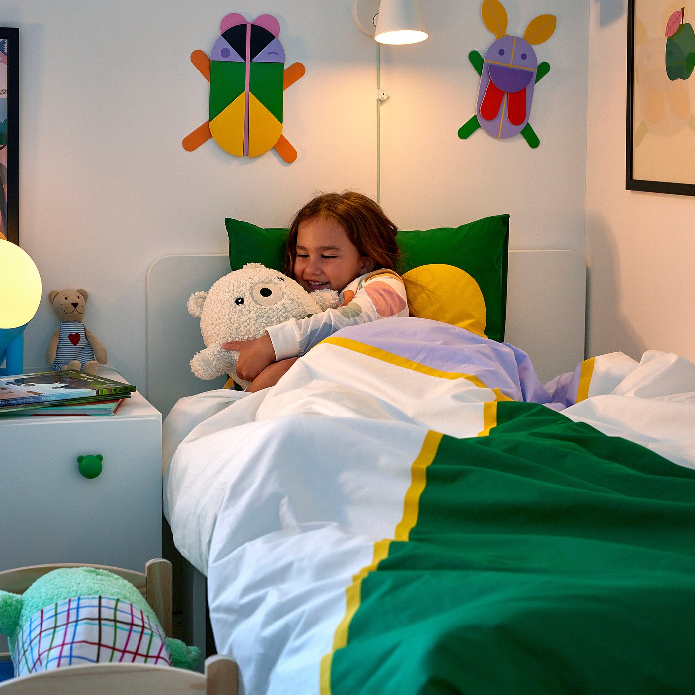 GREJSIMOJS duvet cover and pillowcase, multicolour, 200x150 cm