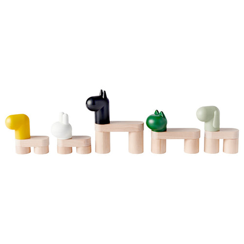 GREJSIMOJS 20-piece toy building blocks, mix and match/5 figurines
