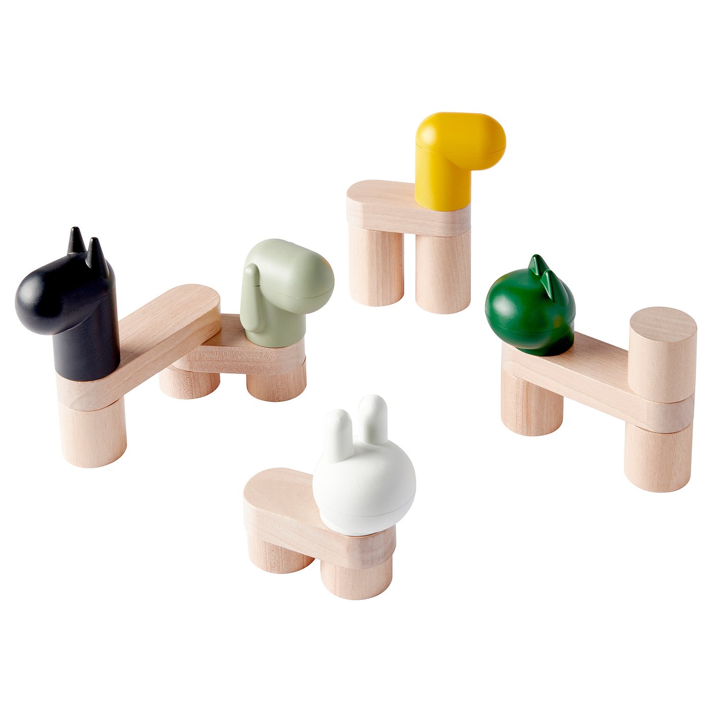 GREJSIMOJS 20-piece toy building blocks, mix and match/5 figurines