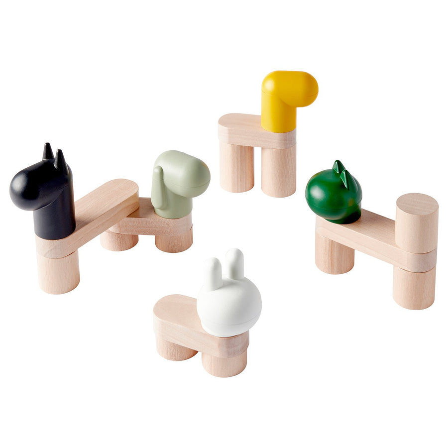 GREJSIMOJS 20-piece toy building blocks, mix and match/5 figurines