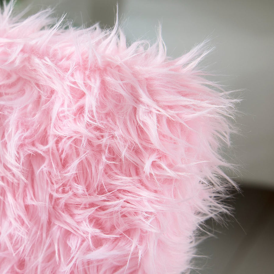 GREJSIMOJS cover for children's chair, faux fur/pink