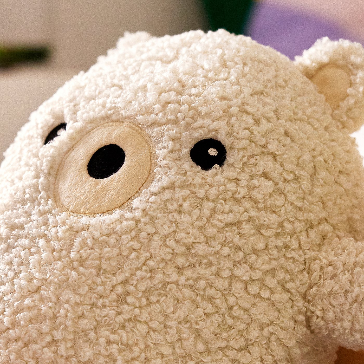 GREJSIMOJS soft toy, bear/off-white, 38 cm