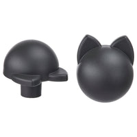 GREJSIMOJS knob, anthracite/cat, 38 mm, 2 pack
