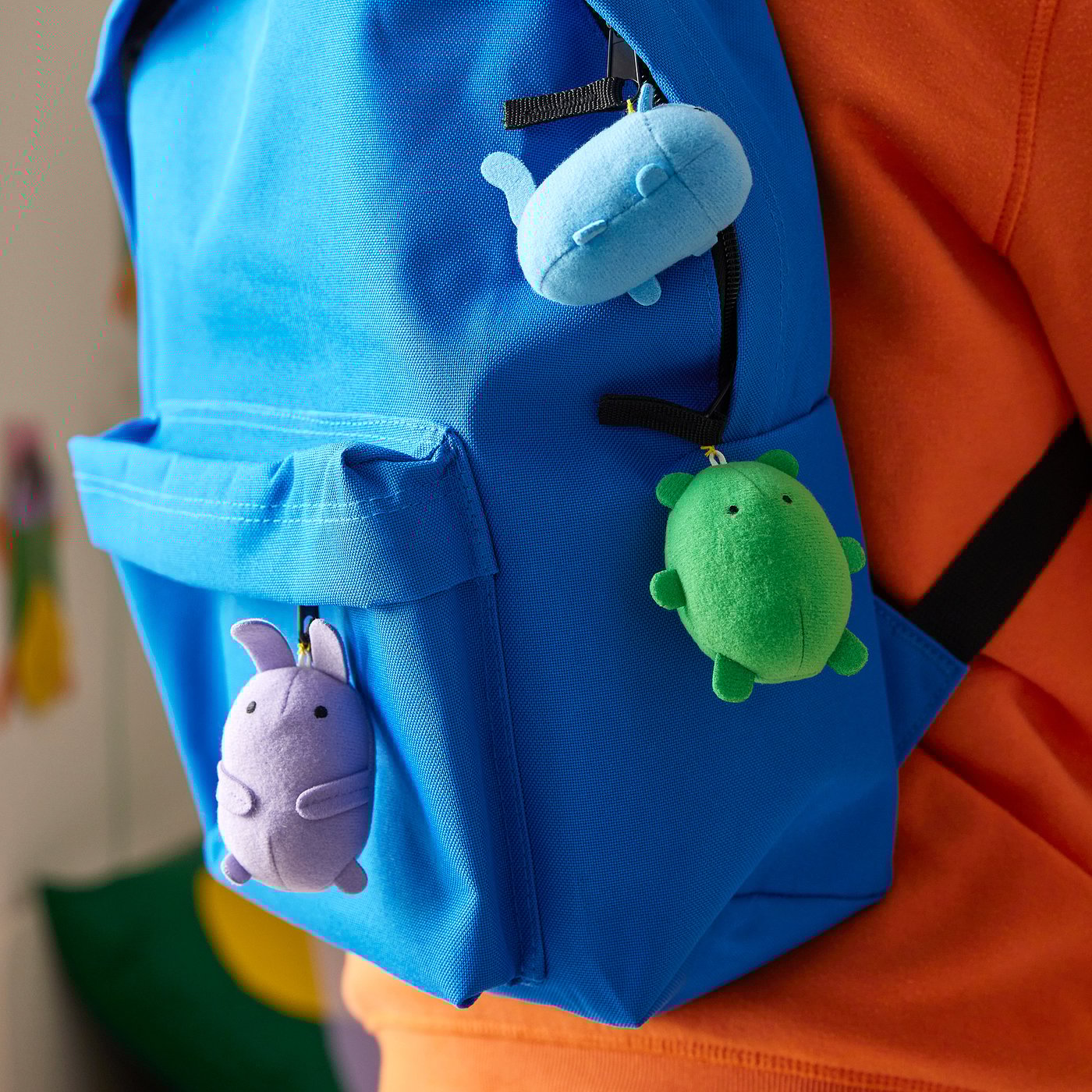 GREJSIMOJS soft toy, set of 3, cat bunny/bear multicolour