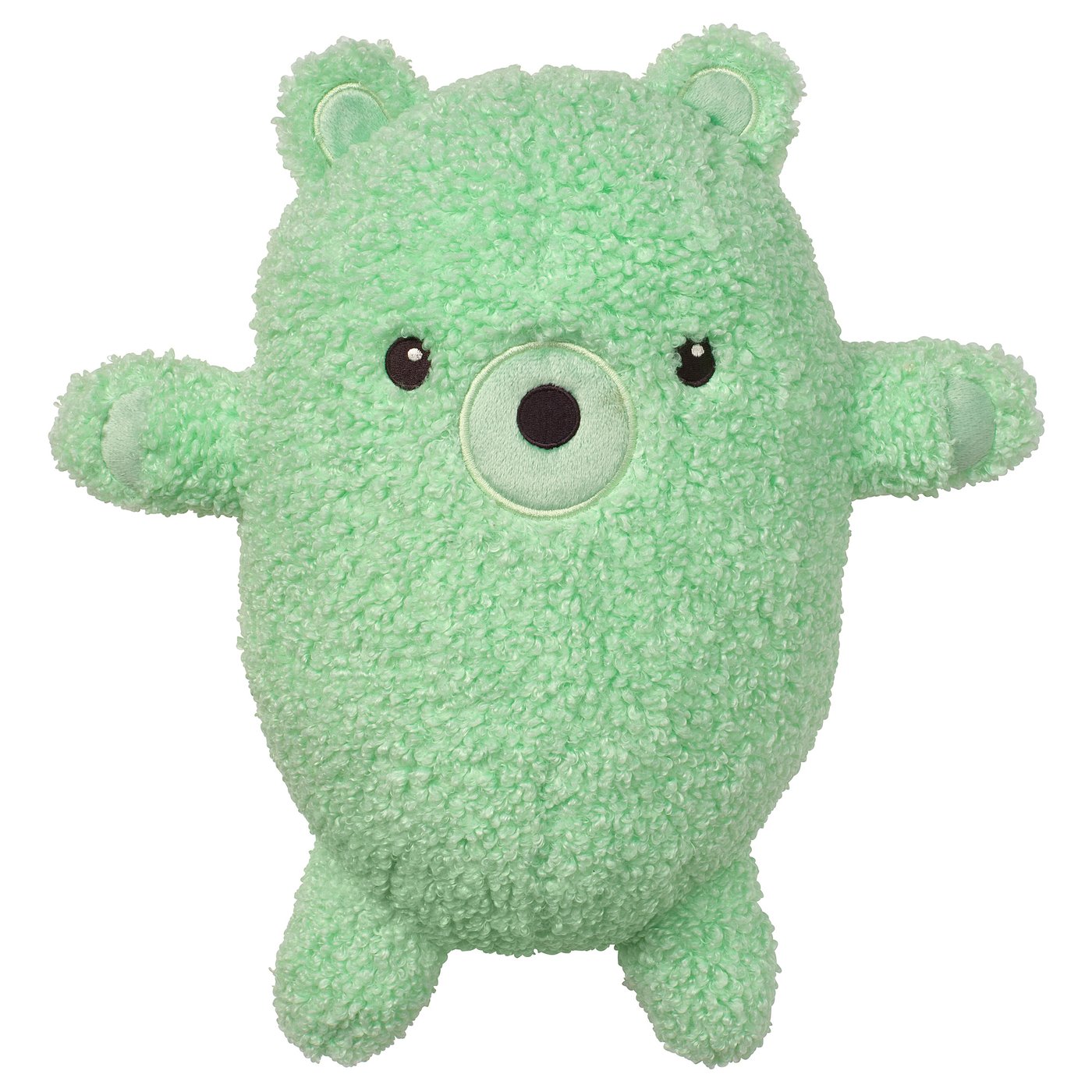 GREJSIMOJS soft toy, bear/green, 38 cm