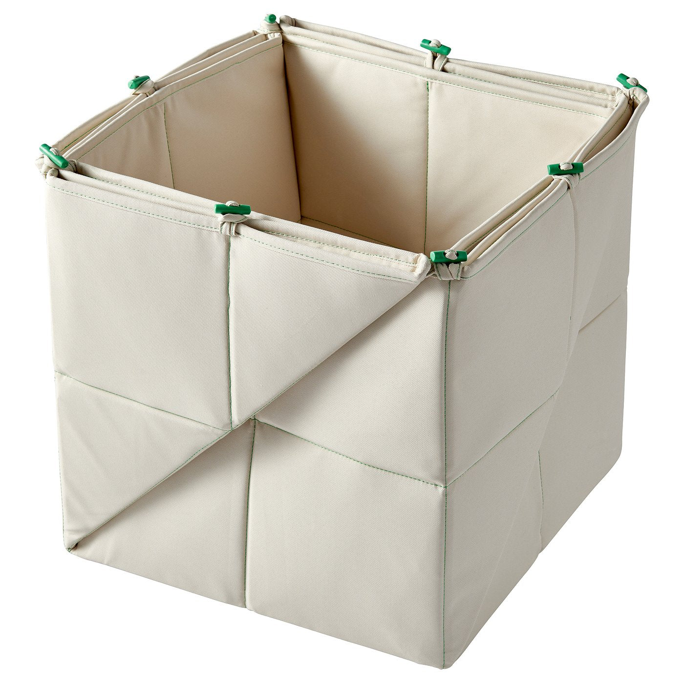 GREJSIMOJS mat/storage box, foldable/beige, 120x120 cm