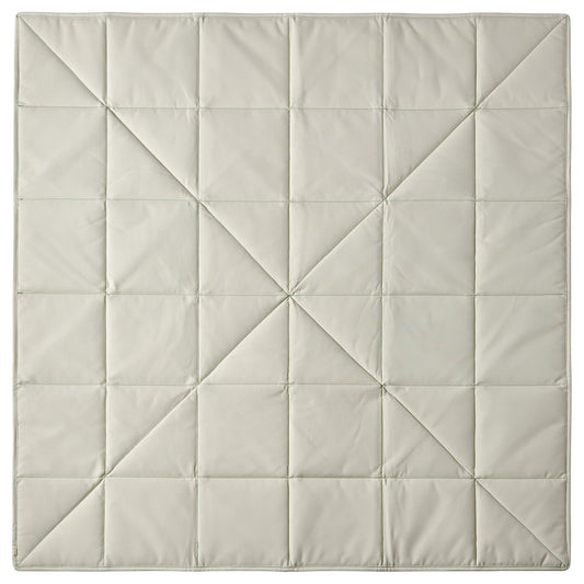 GREJSIMOJS mat/storage box, foldable/beige, 120x120 cm