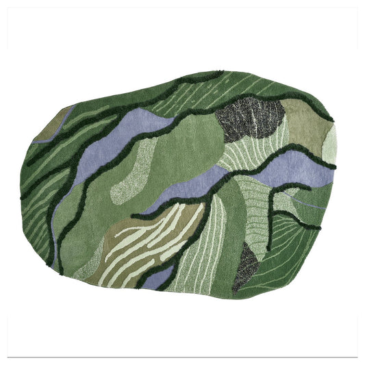 GREJSIMOJS rug, high pile, green, 215x153 cm