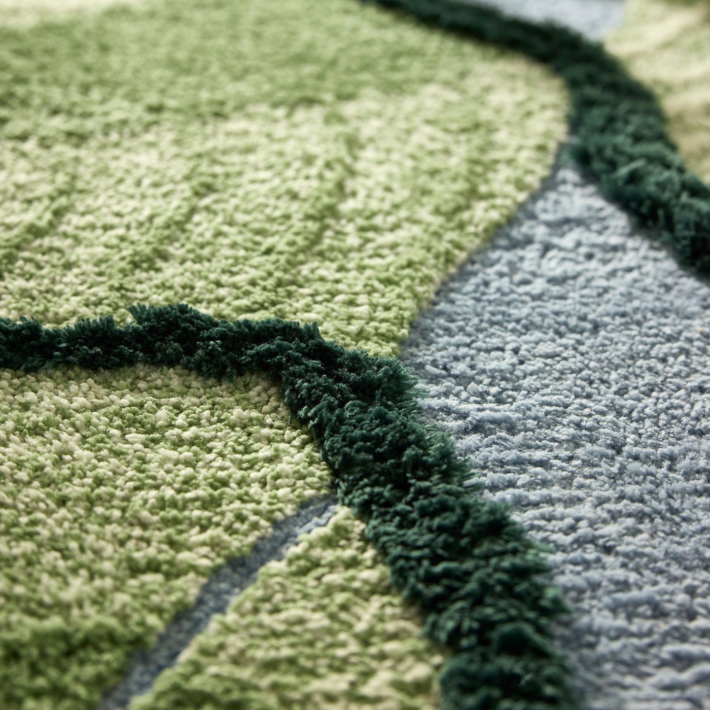 GREJSIMOJS rug, high pile, green, 153x215 cm